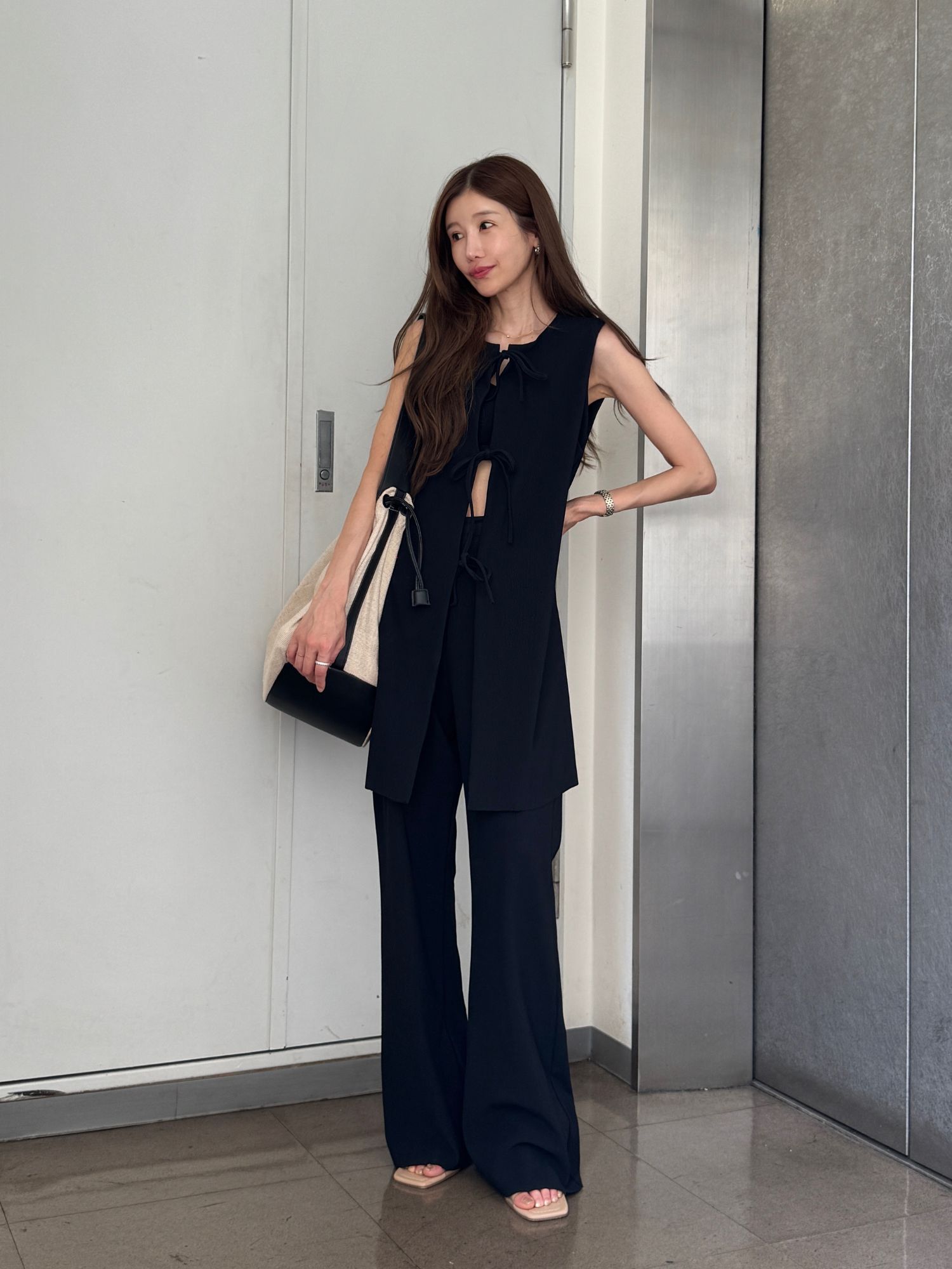 Smooth Rib 2way Ribbon Tops / TRUNC 88（トランクエイティー