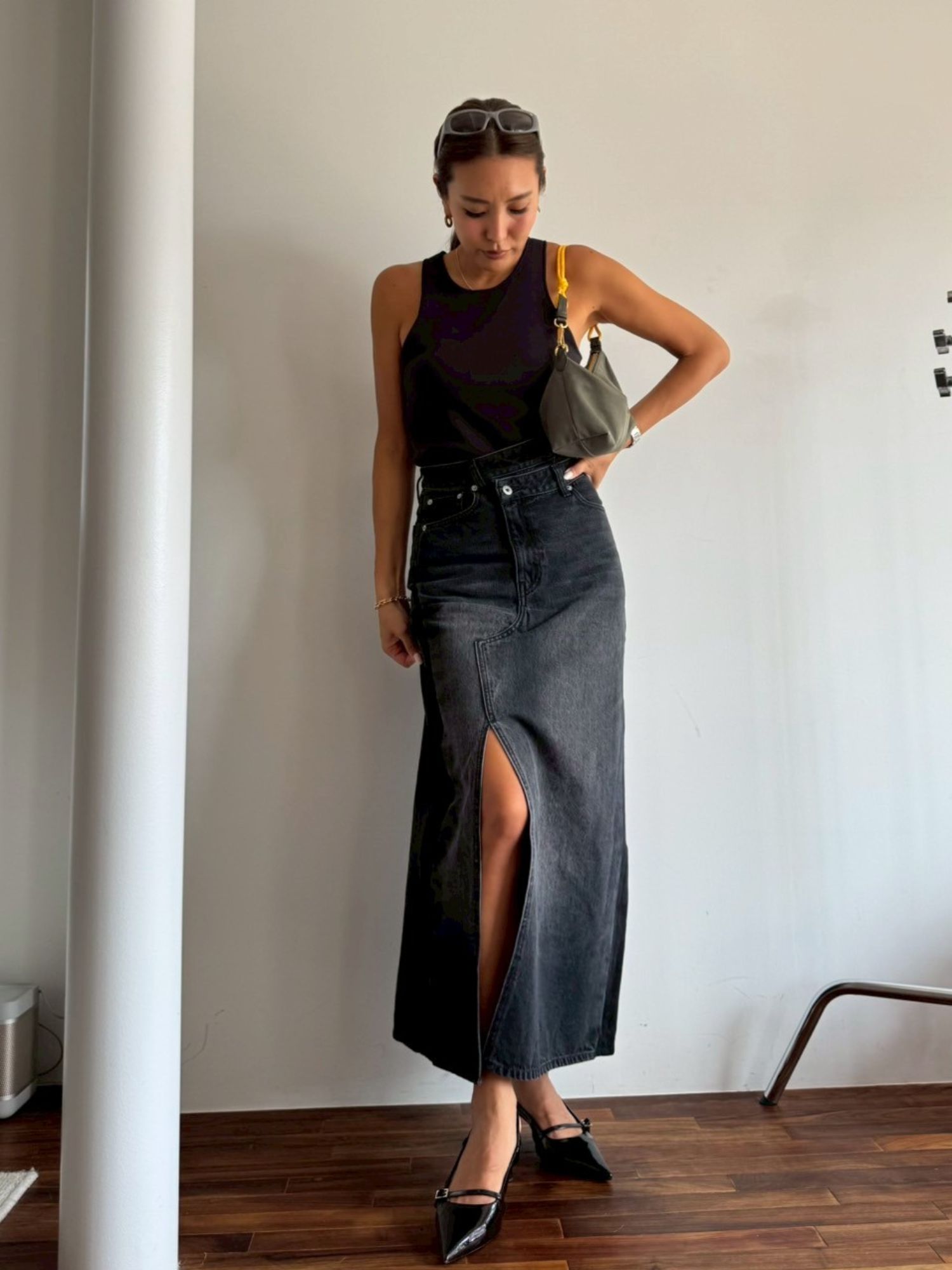 Cross Waist Denim Skirt / TRUNC 88（トランクエイティーエイト）の